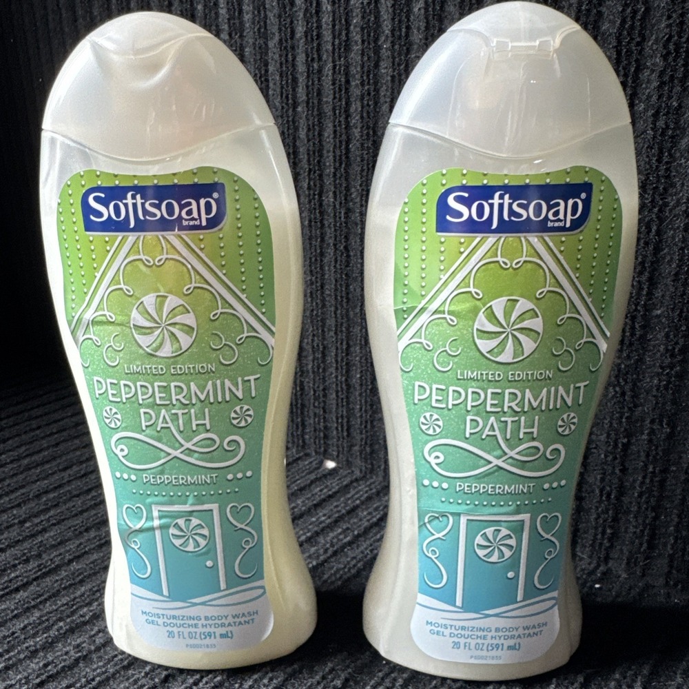2 Softsoap Limited Edition Peppermint Path Moisturizing Body Wash Seasonal 20 Oz